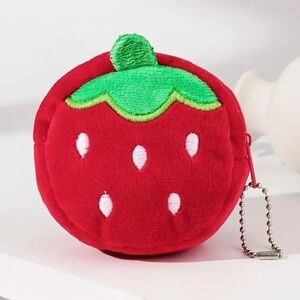 New Strawberry Plush Coin Purse